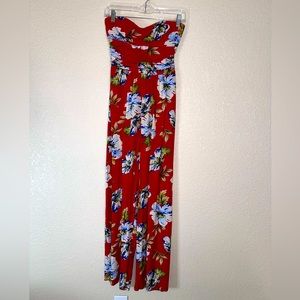 BOG Collect red floral jumpsuit